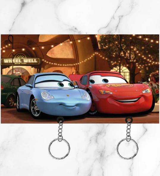 Kişiye Özel Meşgalem Özel Çizim  Cars Anahtarlık ürün görseli 1