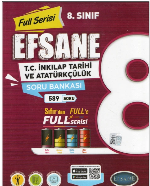 Efsane 8. Sınıf İnkılap Tarihi ve Atatürkçülük Soru Bankası ürün görseli