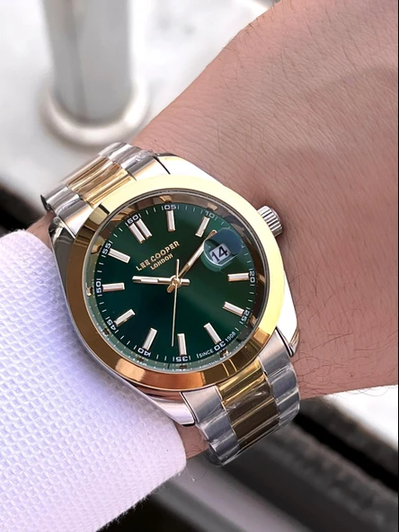 Lee Cooper Çelik Kordon Takvimli Kadran 5 Atm 2 Yıl Garantili Erkek Kol Saati ELC8189.270 - Resim 2