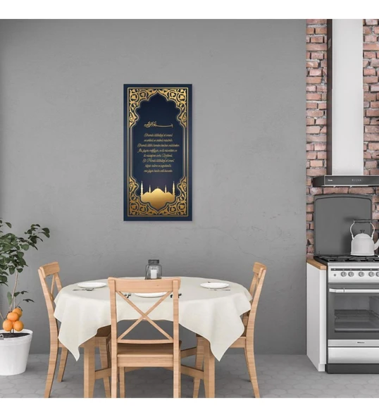 Yemek Duası Dekoratif Tablo Duvar Süsü ürün görseli 1