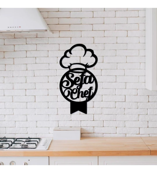 İsme Özel Ahşap Dekoratif Mutfak Aşçı Külahı Süsü ürün görseli 1