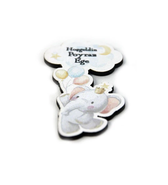 Kişiye Özel Hoşgeldin Bebek Ahşap Magnet Doğum Günü - 2