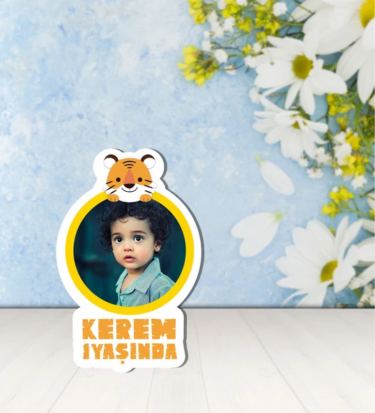 Kişiye Özel Hoşgeldin Bebek Ahşap Magnet Doğum Günü ürün görseli 1