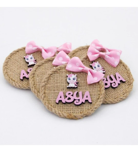 Kişiye Özel Unicorn Temalı Hasır Magnet ürün görseli 1