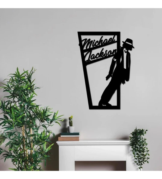 Duvar Süsü Ahşap Tablo Michael Jackson 50x38 - 1