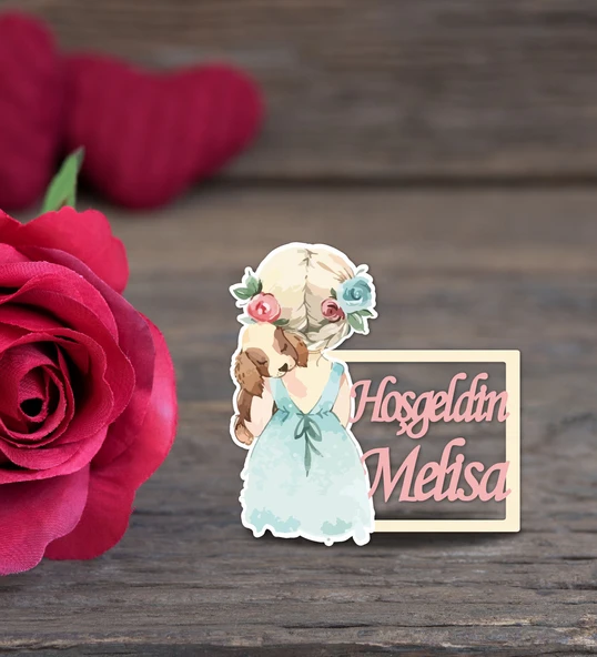 Kişiye Özel Hoşgeldin Bebek Ahşap Magnet Doğum Günü - 1