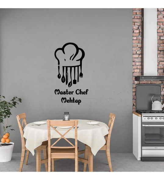 Mutfak Yazısı Master Chef Ahşap Dekoratif Duvar Süsü ürün görseli 1