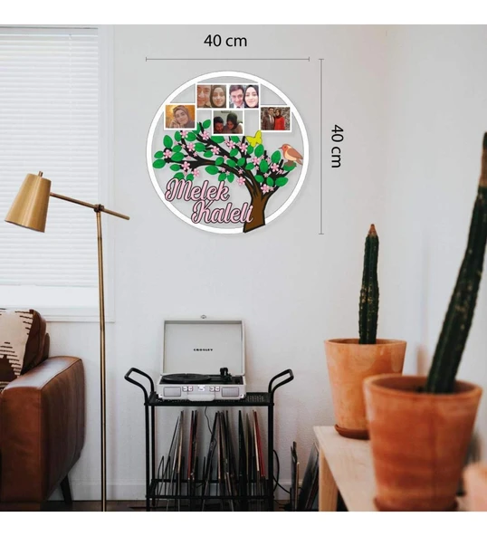 Kişiye Özel 5 Fotoğraflı Sakura Ağaç Temalı Ahşap Duvar Tablosu - Resim 2