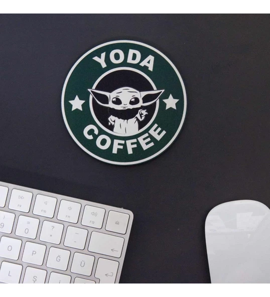 Yoda Siyah Bardak Altlığı - 1