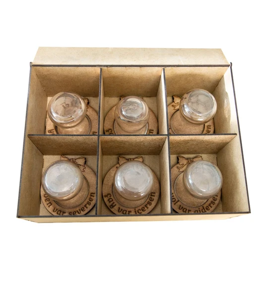 Kişiye Özel Ahşap Bardak Altlığı 6 Adet 10x10cm - Resim 2