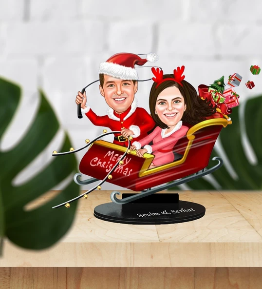 Yılbaşı Özel Aile Karikatür Biblo ürün görseli 1