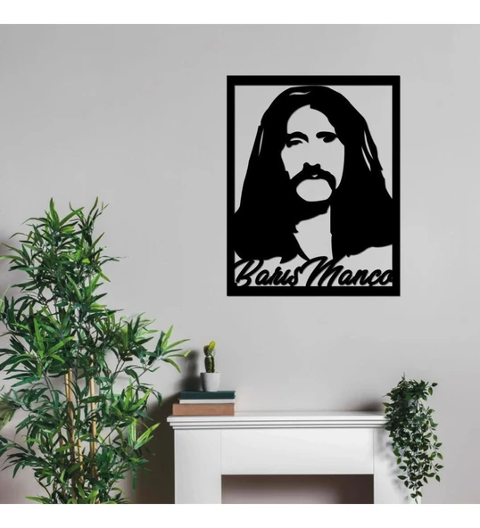 Duvar Süsü Ahşap Tablo Barış Manço 30x20 ürün görseli 1