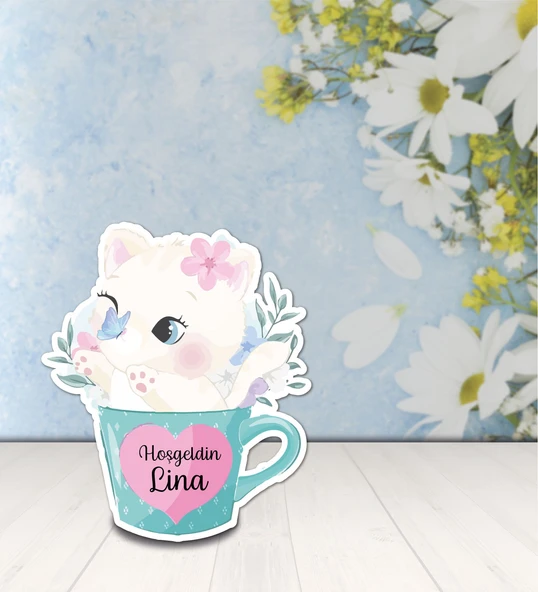 Kişiye Özel Hoşgeldin Bebek Ahşap Magnet Doğum Günü ürün görseli 1