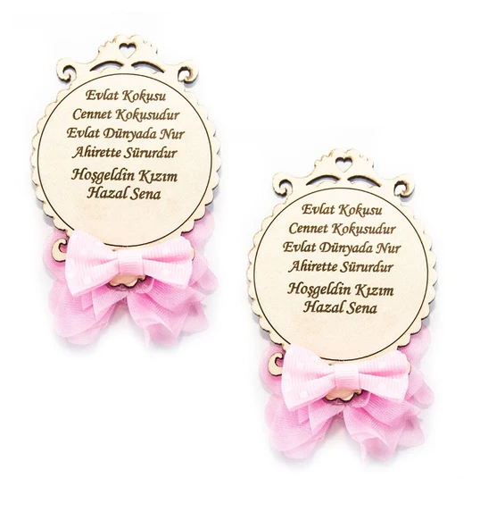 İsme Özel Kız Ahşap Bebek Magnet  - 25 Adet ürün görseli 1