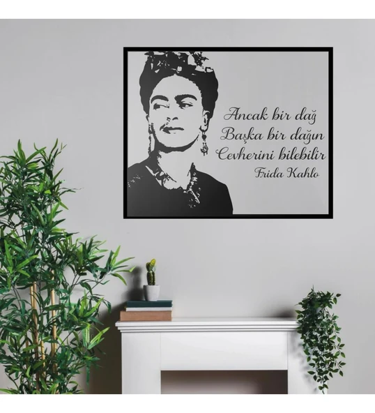 Duvar Süsü Şeffaf Pleksi Tablo Frida Kahlo 35x25 ürün görseli 1