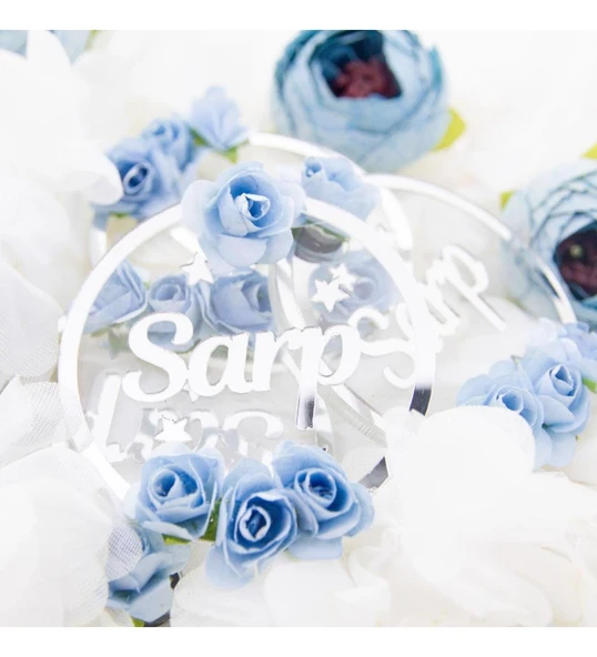 Şeffaf Gümüş Süslü İsme Özel Magnet 25'li ürün görseli 1