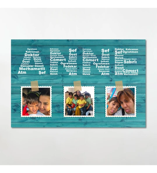 Kişiye Özel Fotoğraflı Ahşap Tablo - Resim 2