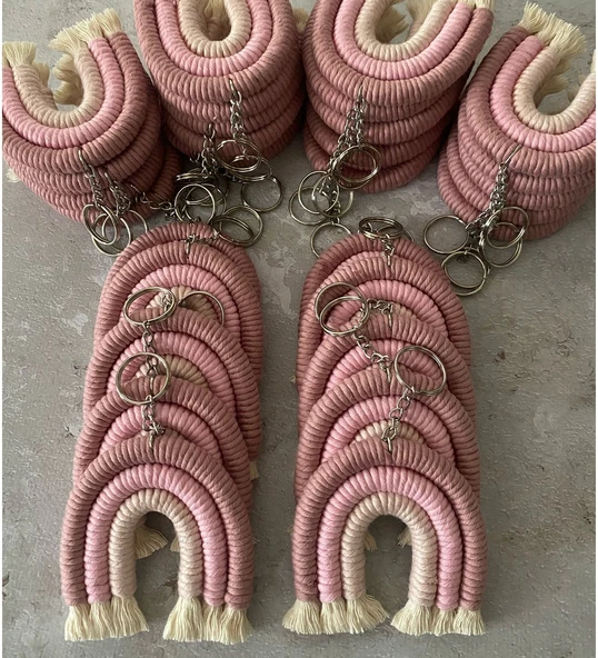 El Yapımı Makrome Anahtarlık  (10Adet) ürün görseli 1