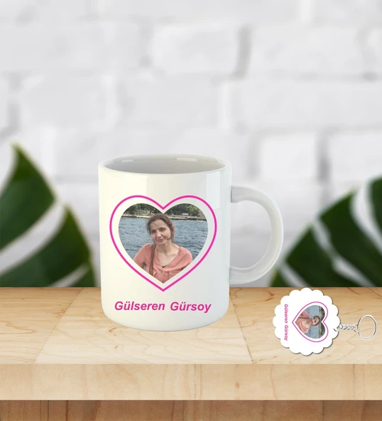 İsme ve Anneler Gününe Özel Kupa Bardak Anahtarlık Hediye ürün görseli 1