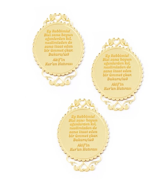 50 Adet İsme Özel Kendin Süsle Pleksi Magnet Kur'an Hatırası ürün görseli 1