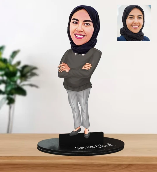 Meşgalem Tesettür Karikatür Biblo ürün görseli 1