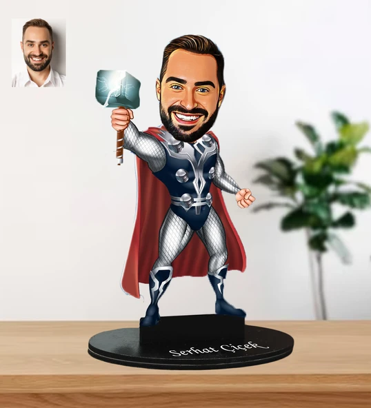 Kişiye Özel Thor Karikatür Biblo ürün görseli 1
