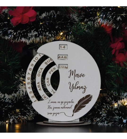 Kişiye Özel Masa Üstü  Ahşap Takvim ürün görseli 1