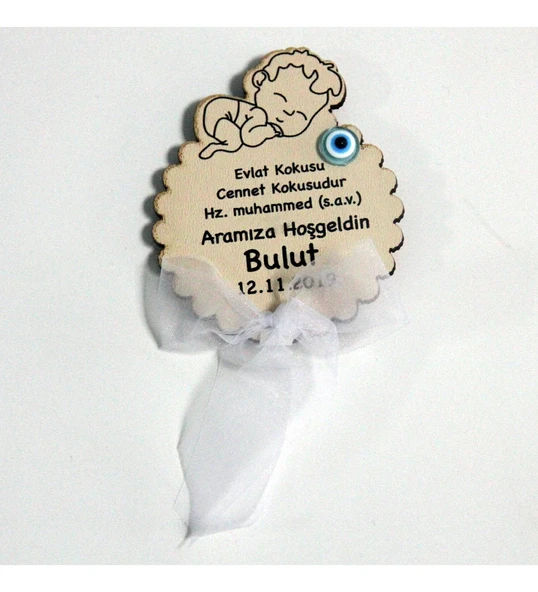 50 Adet Uyuyan Bebek Figürlü Ahşap Magnet ürün görseli 1
