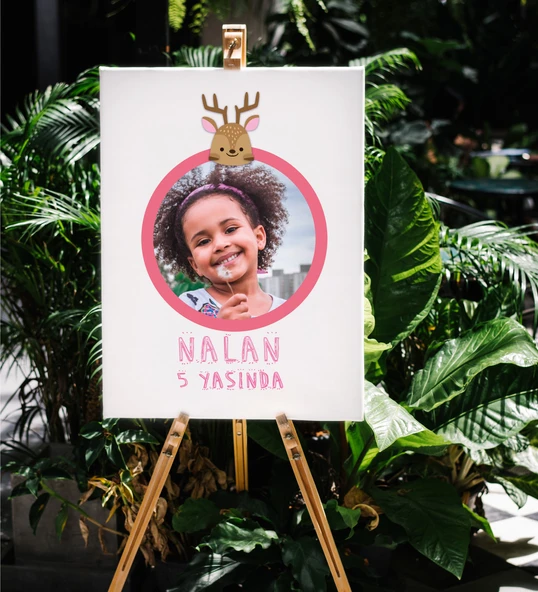 İsme Özel Doğum Günü, Hoşgeldin Bebek Karşılama Panosu 25x35cm ürün görseli 1