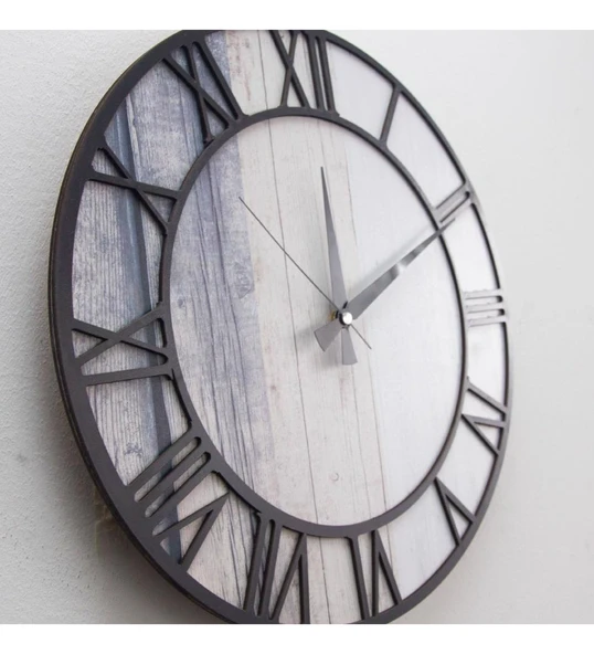 Soft Ahşap Desenli 3D MDF Saat - Resim 2