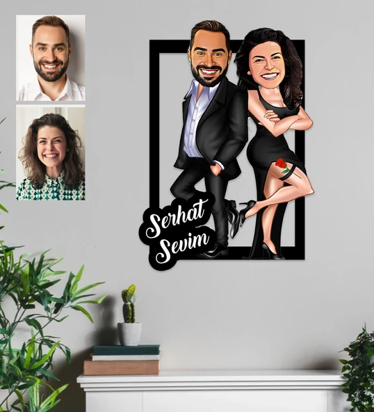 Kişiye Özel  Ajan Aile Tasarım Ahşap Tablo - 1