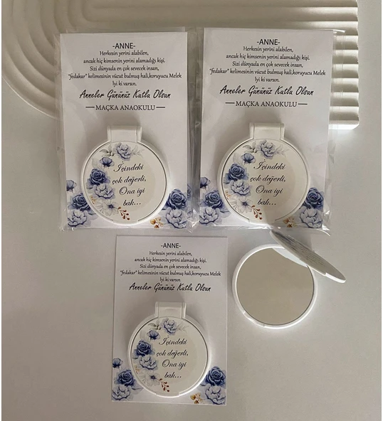 Anneler Gününe Özel  Değiştirilebilir  Mesajlı Ayna 10(Adet) - 2