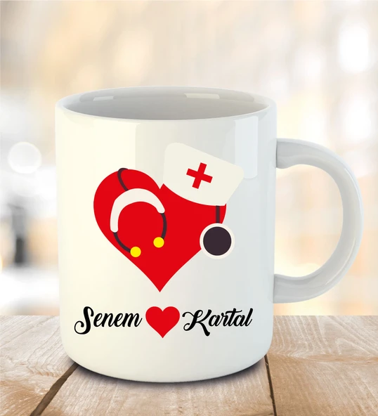 Tıp Bayramına Özel İnci Beyazı Kupa Bardak - 3 ürün görseli