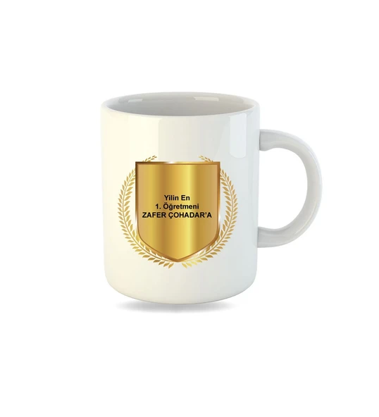 Öğretmenler Gününe Özel ve İsme Özel İnci Beyazı Kupa Bardak ürün görseli