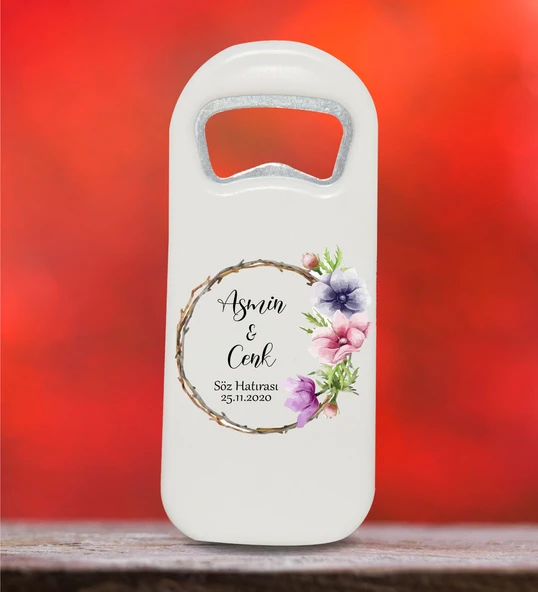 Kişiye Özel Uzun Açacak Magnet 4.5x11cm 30 Adet Söz, Nişan, Kına, Nikah Hatırası ürün görseli 1