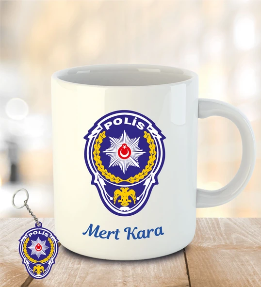 Polis Özel Kupa Bardak Anahtarlık Hediye - 1