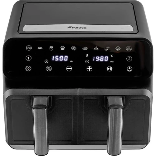 Karaca Multifry Xxxl 4+4 Litre Dijital Twin Iki Hazneli Airfryer - Resim 4