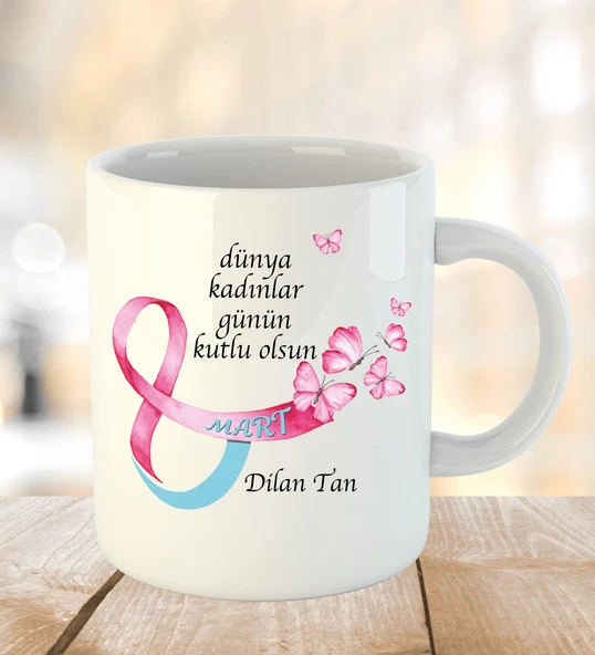 Kadınlar Gününe Özel İnci Beyazı Kupa Bardak - 19 ürün görseli