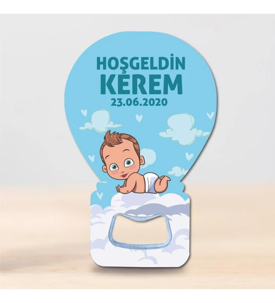 Kişiye Özel 30 Adet Bebek Balon Açacak Magnet - 1 ürün görseli 1