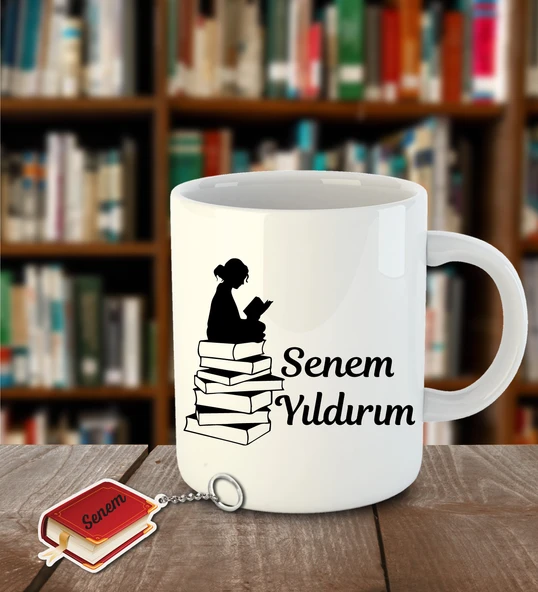 Kişiye Özel İnci Beyazı Kupa Bardak Anahtarlık Hediyeli ürün görseli