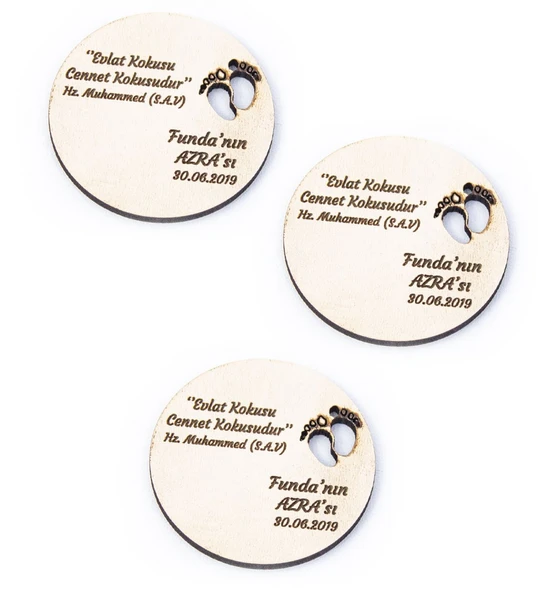 50 Adet İsme Özel Kendin Süsle Ahşap Magnet Hoşgeldin50adet Bebek ürün görseli 1