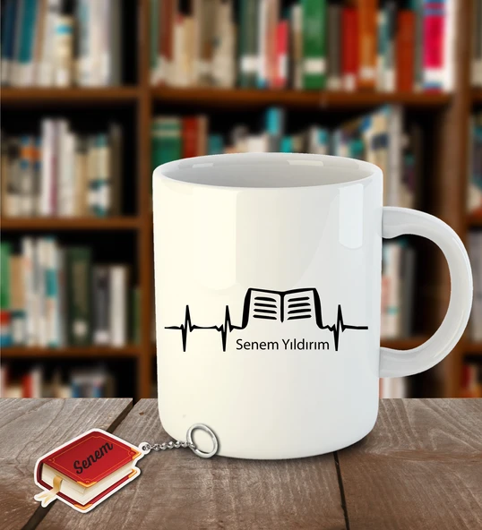 Kişiye Özel İnci Beyazı Kupa Bardak Anahtarlık Hediyeli ürün görseli 1