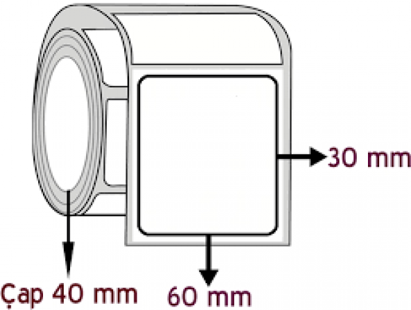 30X60 BARKOD ETİKETİ KUŞE 1000 SARIM