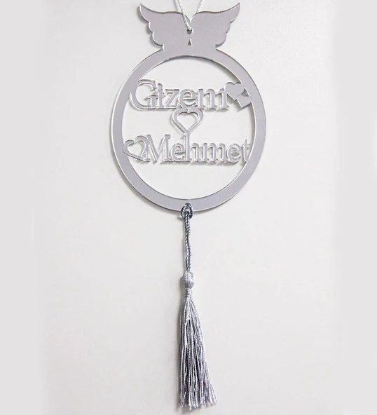 Araba Dikiz Aynası Süsü Gümüş Renk ürün görseli 1