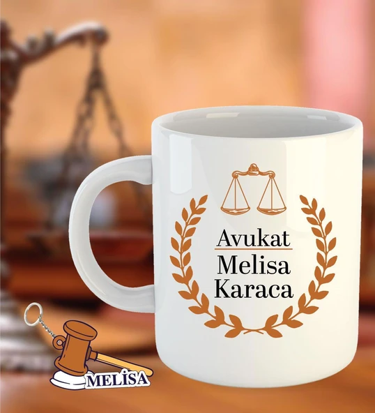 İsme Özel Avukatlar Günü Kupa Bardak ve Anahtarlık ürün görseli 1