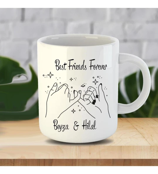 En İyi Arkadaşlara Özel İnci Beyazı Kupa Bardak BFF - 7 ürün görseli