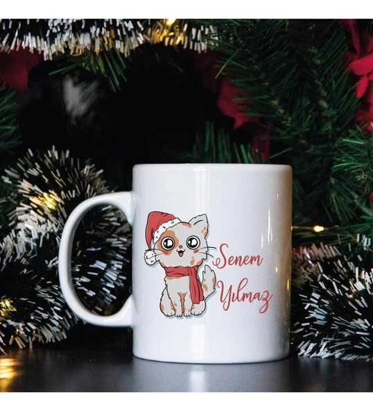 Yılbaşına Özel İnci Beyazı Porselen Kupa ürün görseli