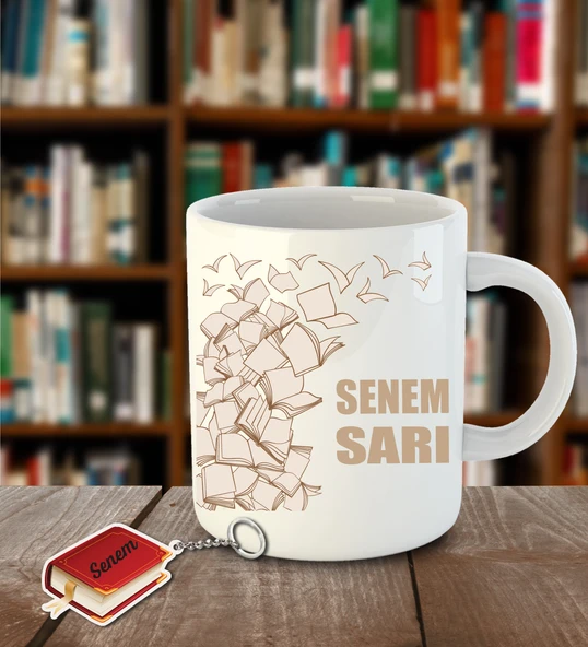 Kişiye Özel İnci Beyazı Kupa Bardak Anahtarlık Hediyeli ürün görseli