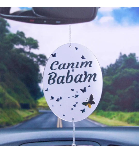 Araba Pleksi Dikiz Aynası Süsü Babalar Günü ürün görseli 1