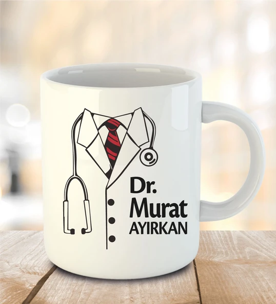 Doktora Özel İnci Beyazı Kupa Bardak - 21 ürün görseli 1